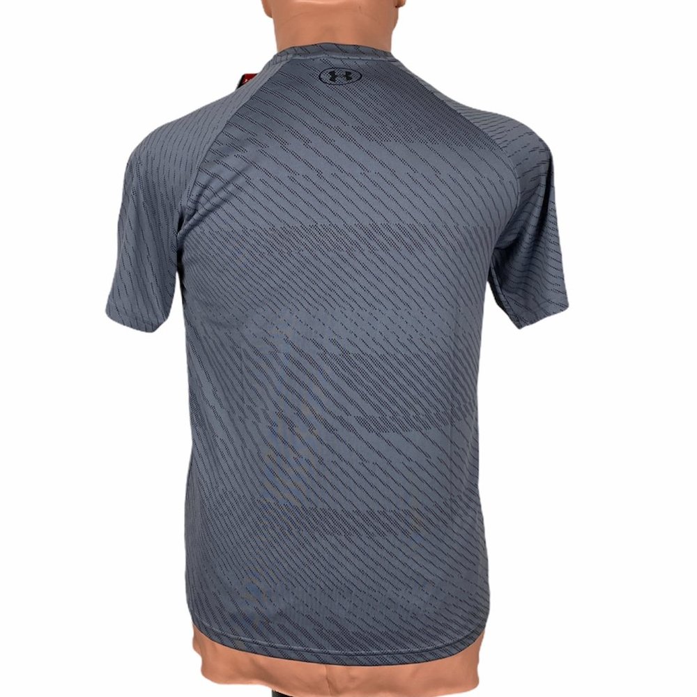 🌿Sale🌿 Under Armour Tech Heatgear Tee Men’s Size L T-Shirt Grey 1331729 040 - Picture 2 of 5